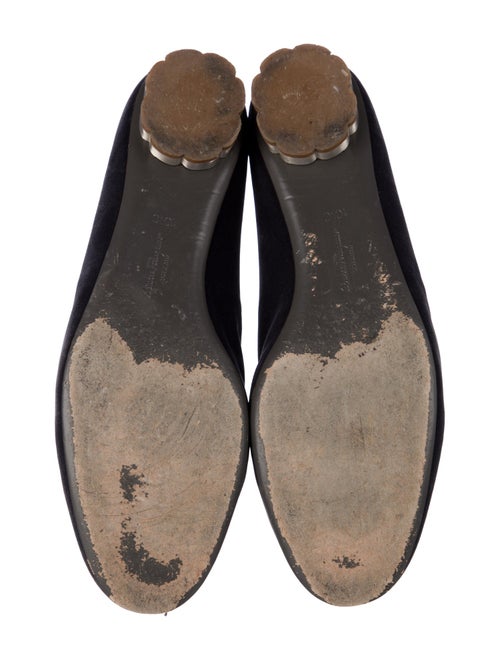 Salvatore Ferragamo Velvet Bow Accents Loafers