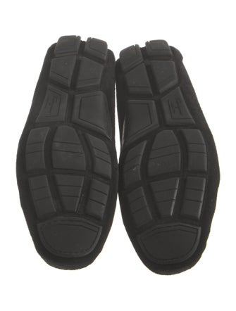 Salvatore Ferragamo Gancini Logo Suede Moccasins