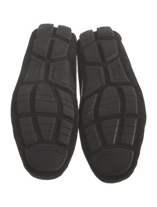 Salvatore Ferragamo Gancini Logo Suede Moccasins