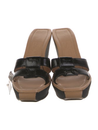 Salvatore Ferragamo Patent Leather Slides