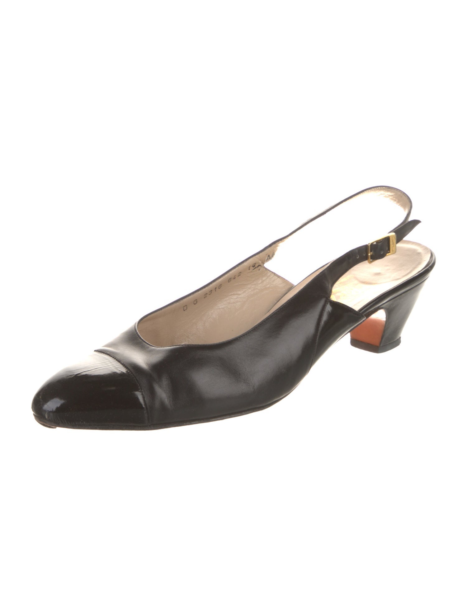 Salvatore Ferragamo Leather Bow Accents Slingback Pumps