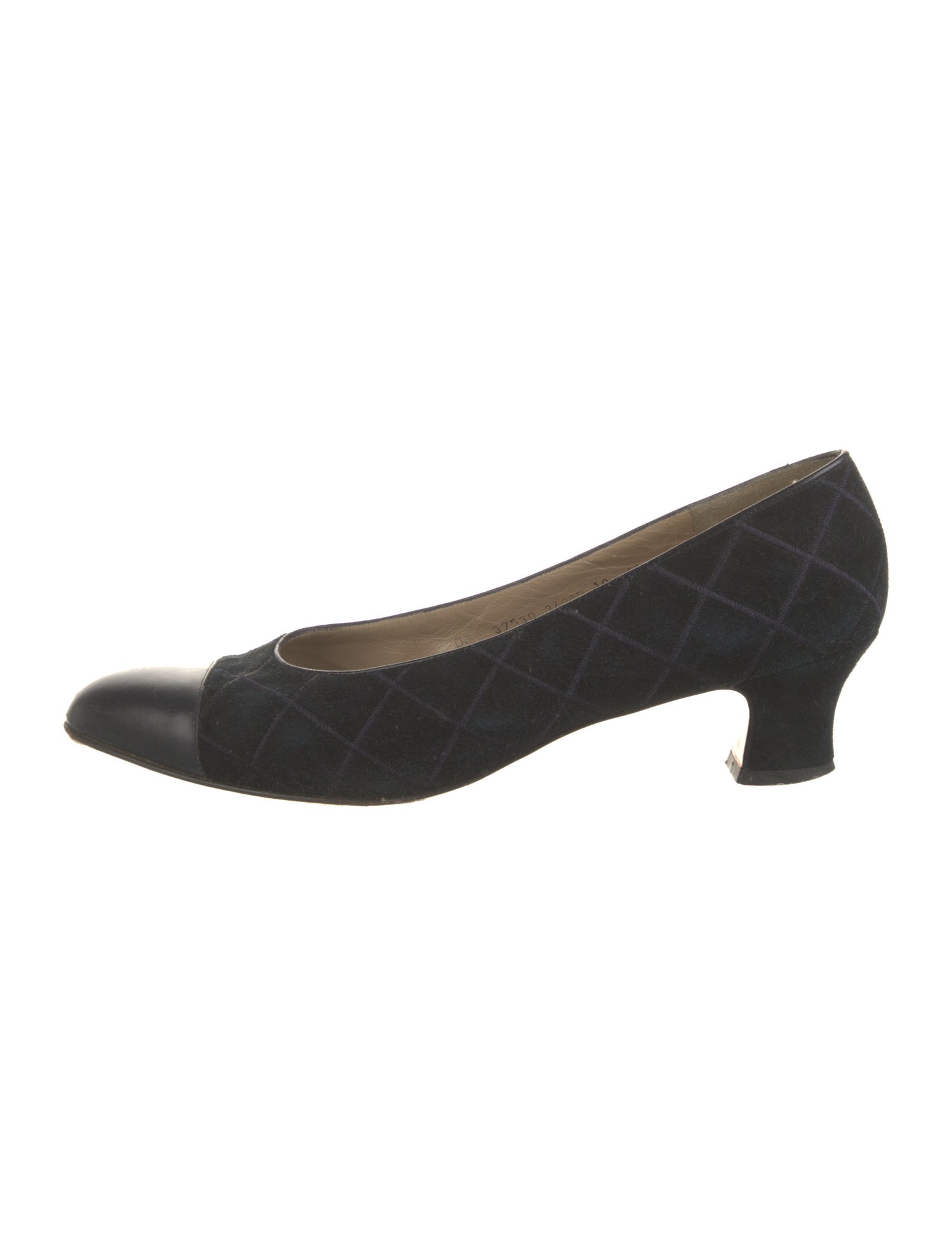 Salvatore Ferragamo Quilted Pattern Suede Pumps