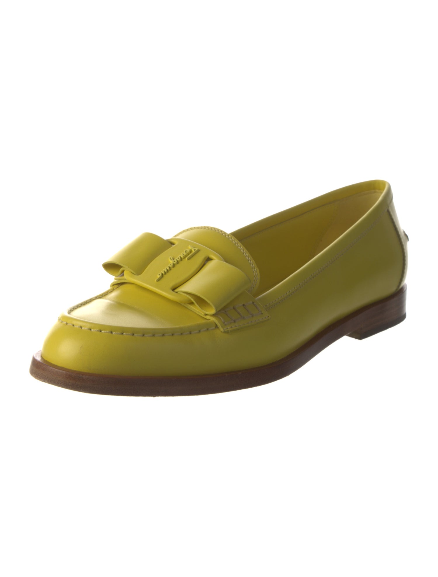 Salvatore Ferragamo Vara Bow Accent Leather Loafers