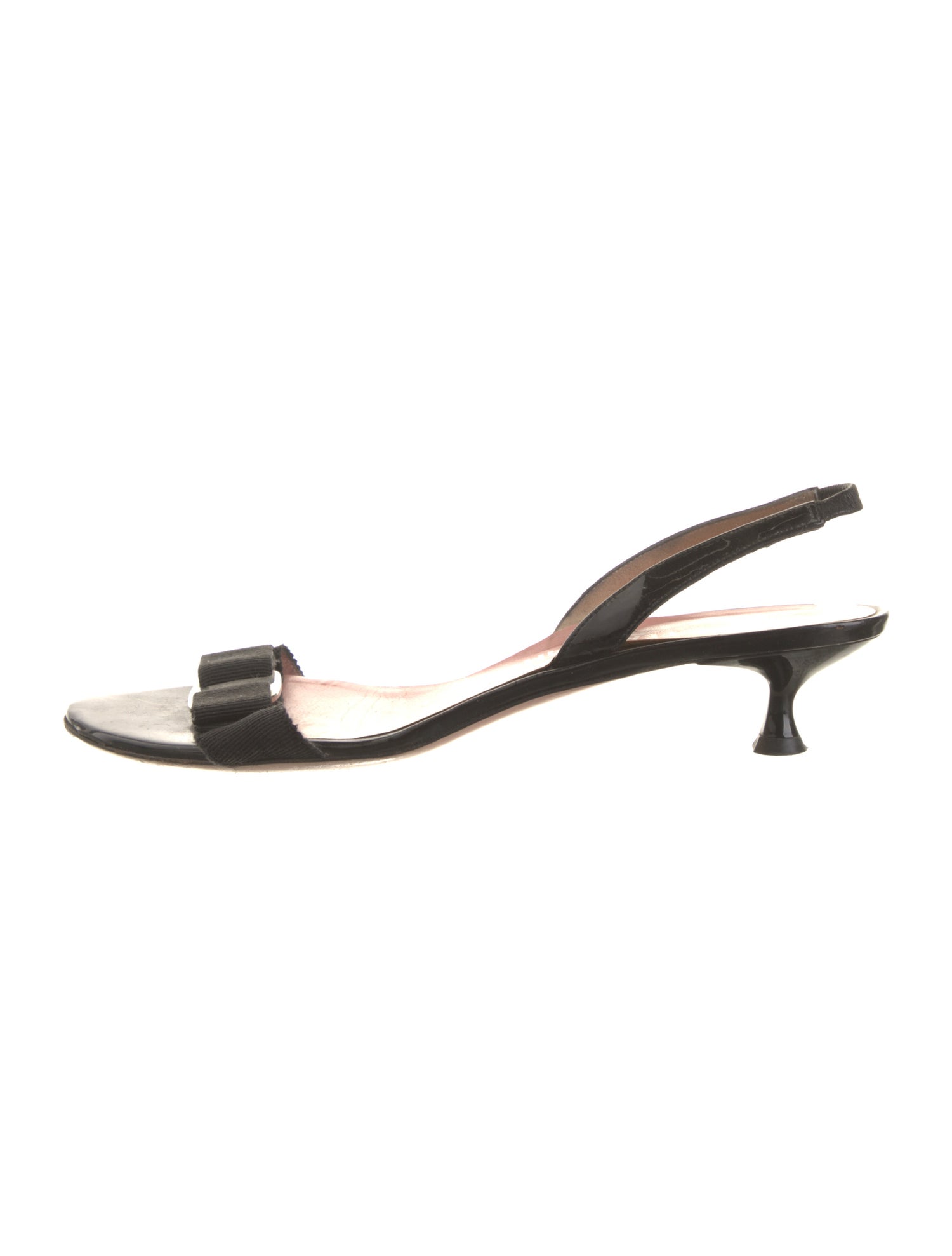 Salvatore Ferragamo Vara Bow Accent Patent Leather Slingback Sandals