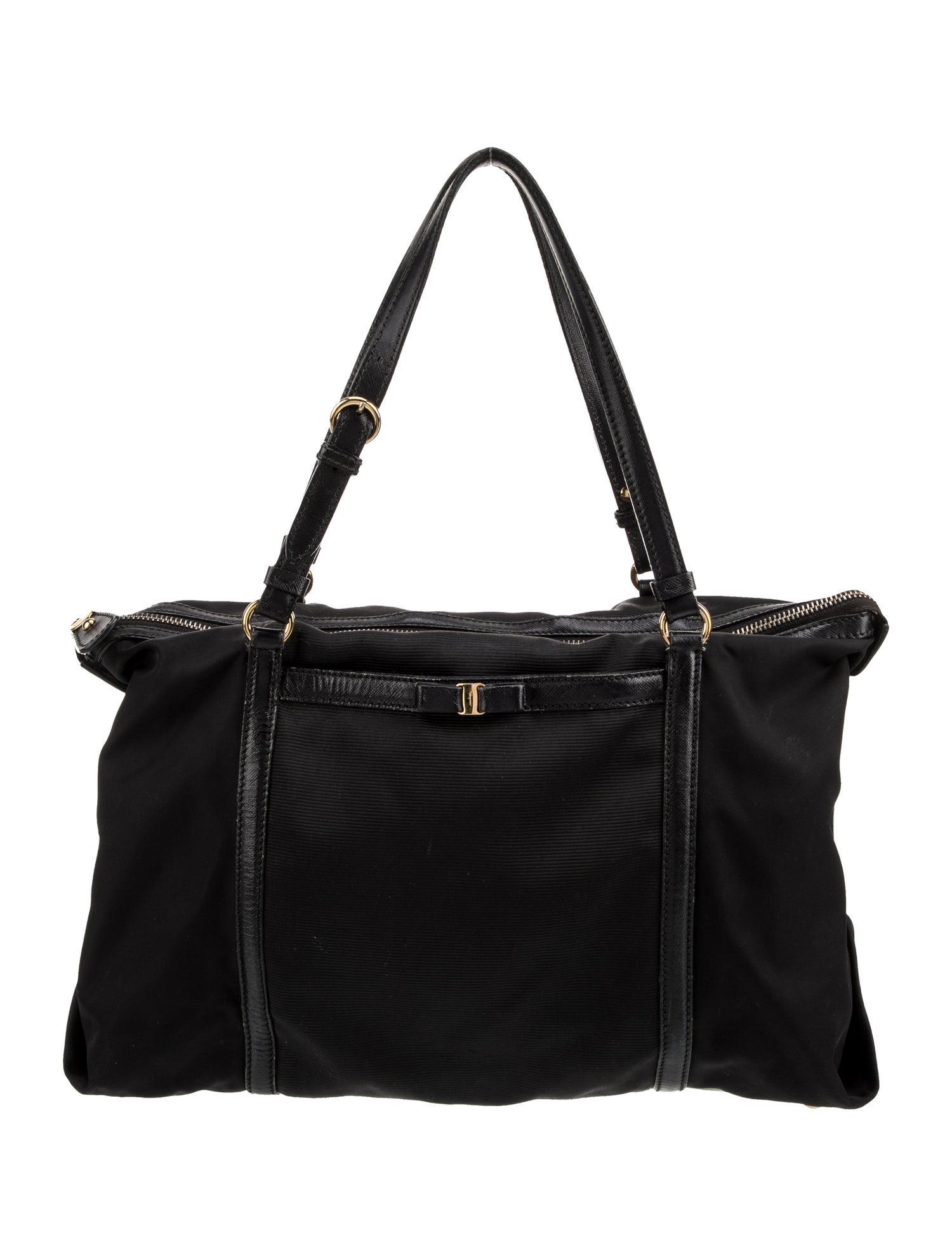 Salvatore Ferragamo Nylon Top Handle Bag