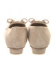 Salvatore Ferragamo Suede Bow Accents Flats