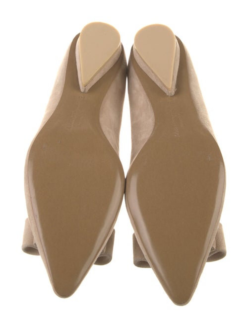 Salvatore Ferragamo Suede Bow Accents Flats