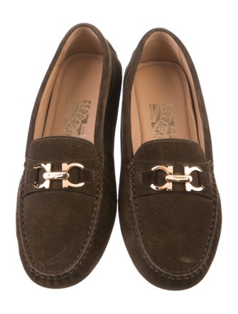 Salvatore Ferragamo Signature Logo Suede Loafers