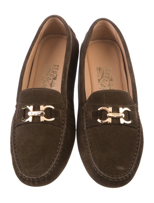 Salvatore Ferragamo Signature Logo Suede Loafers