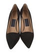 Salvatore Ferragamo Suede Lasercut Accents Pumps