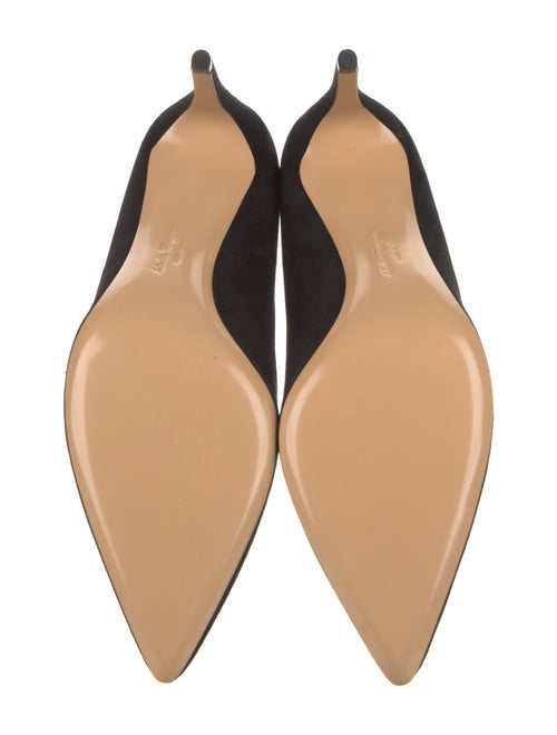 Salvatore Ferragamo Suede Lasercut Accents Pumps
