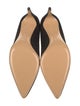 Salvatore Ferragamo Suede Lasercut Accents Pumps
