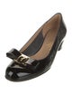 Salvatore Ferragamo Patent Leather Bow Accents Pumps