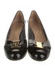 Salvatore Ferragamo Patent Leather Bow Accents Pumps