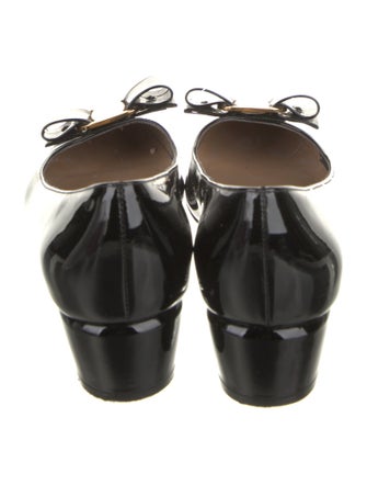 Salvatore Ferragamo Patent Leather Bow Accents Pumps