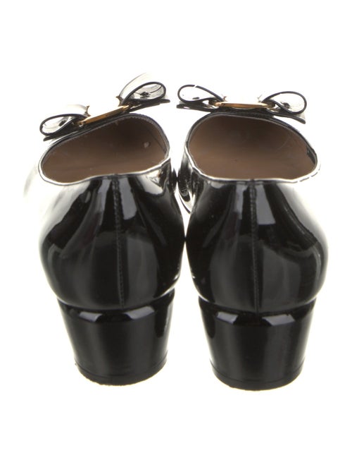 Salvatore Ferragamo Patent Leather Bow Accents Pumps