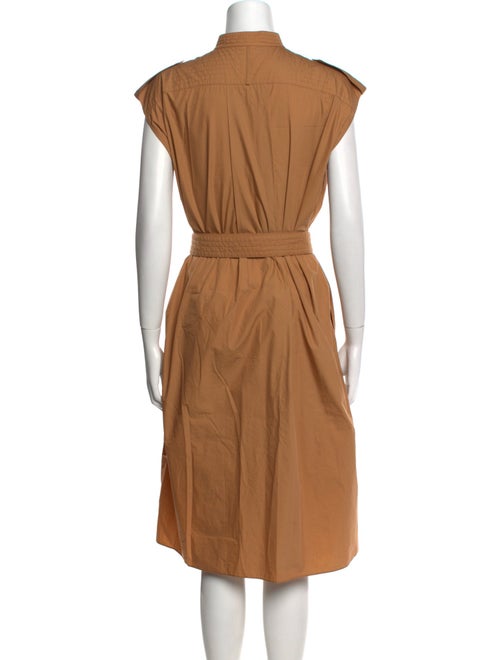 Salvatore Ferragamo Mock Neck Midi Length Dress