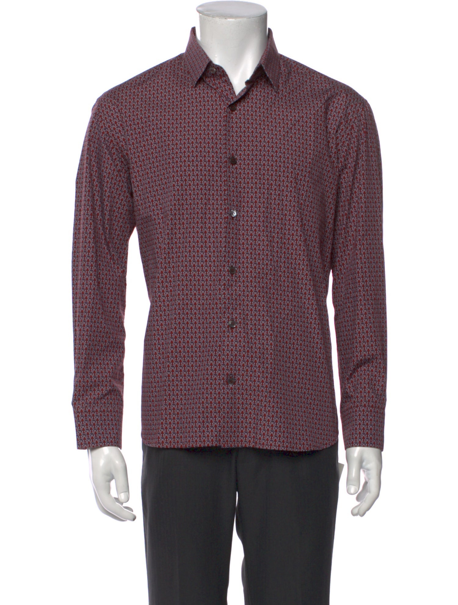 Salvatore Ferragamo Printed Long Sleeve Shirt