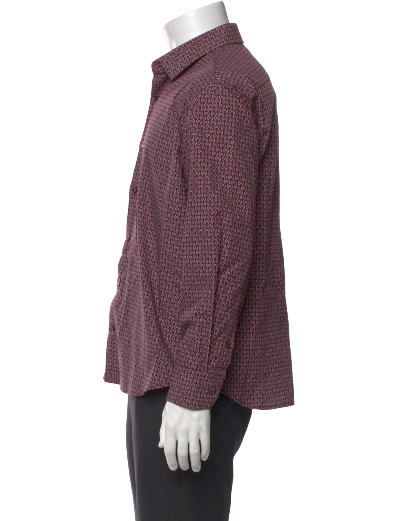 Salvatore Ferragamo Printed Long Sleeve Shirt