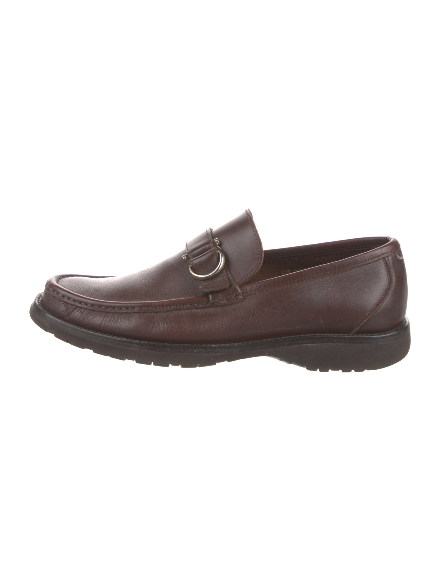 Salvatore Ferragamo Gancini Logo Leather Dress Loafers