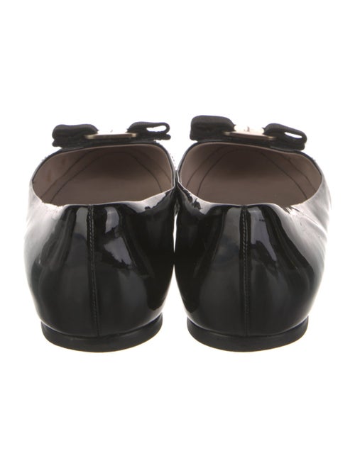 Salvatore Ferragamo Vara Bow Accent Patent Leather Ballet Flats
