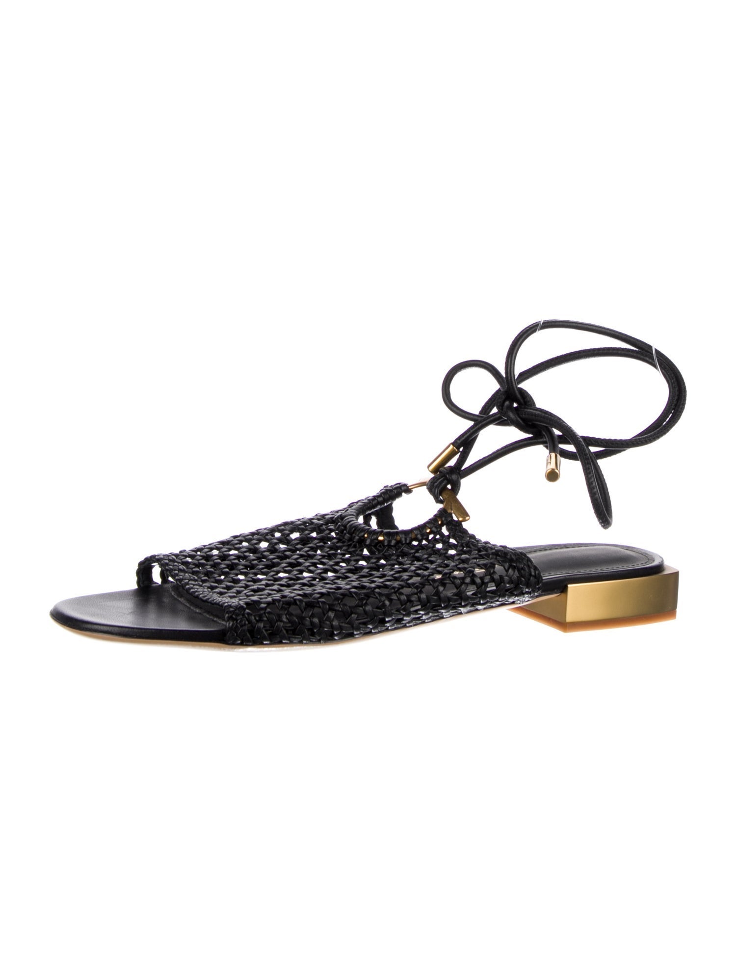 Salvatore Ferragamo Gancini Logo Leather Gladiator Sandals