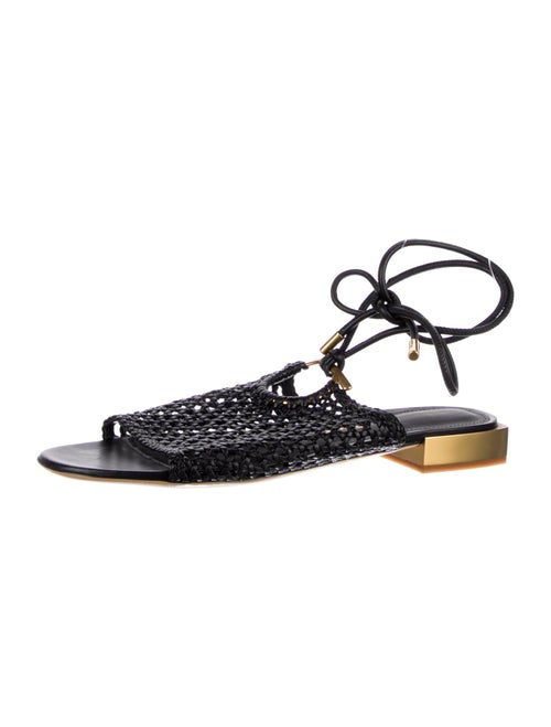 Salvatore Ferragamo Gancini Logo Leather Gladiator Sandals