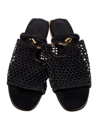 Salvatore Ferragamo Gancini Logo Leather Gladiator Sandals