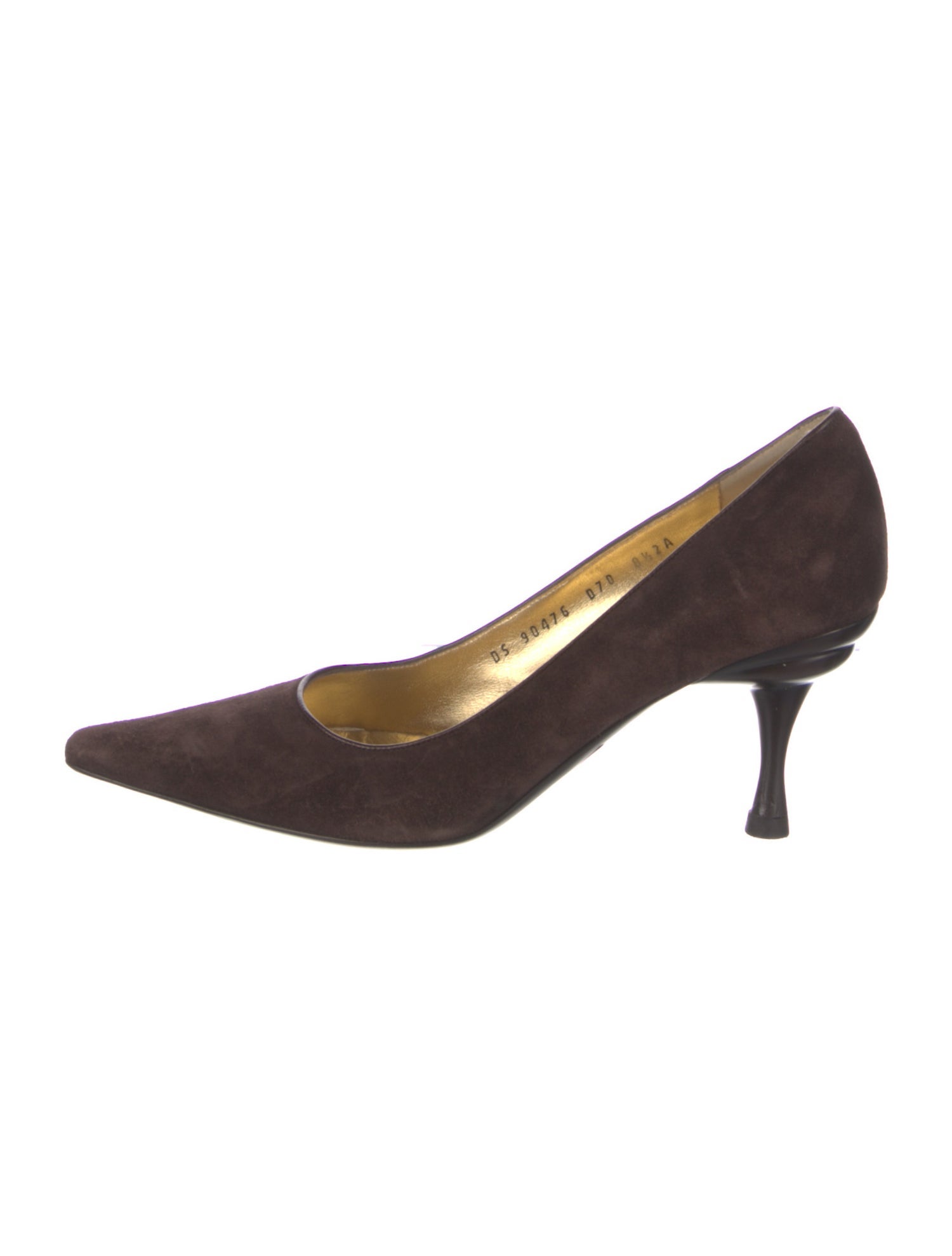 Salvatore Ferragamo Suede Leather Trim Embellishment Pumps