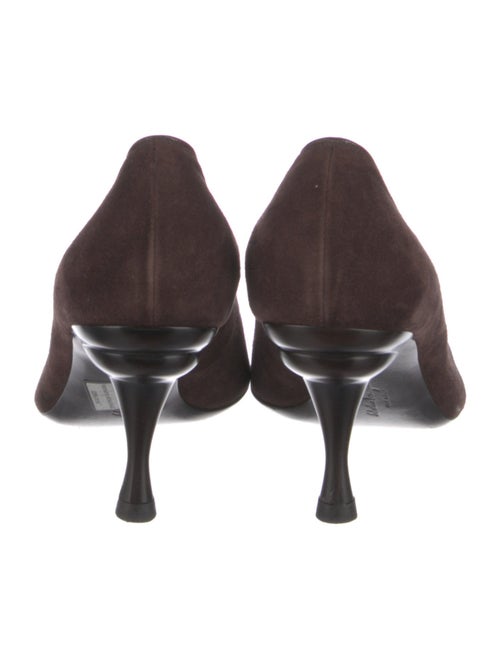 Salvatore Ferragamo Suede Leather Trim Embellishment Pumps