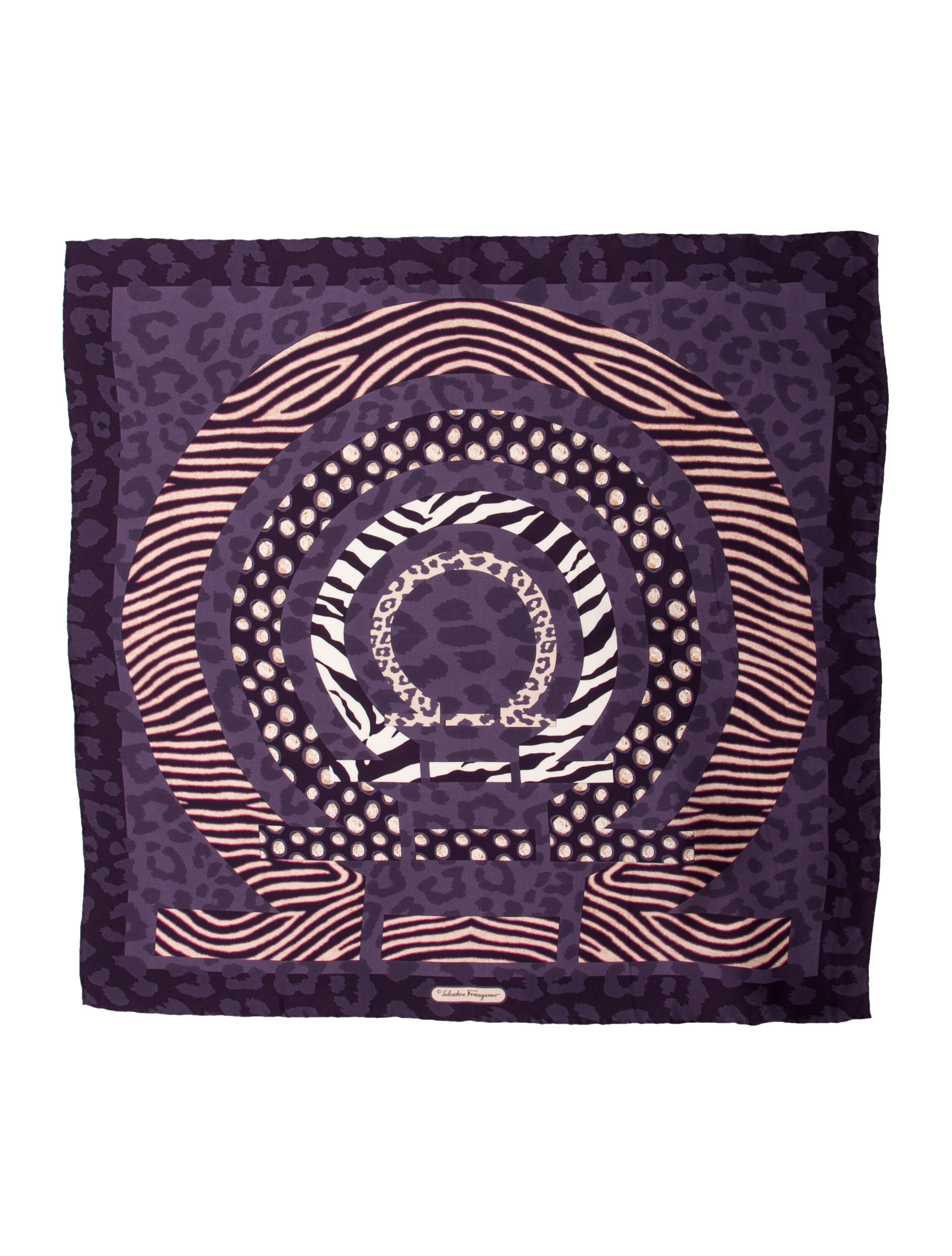 Salvatore Ferragamo Silk Printed Scarf
