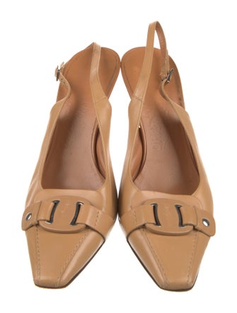 Salvatore Ferragamo Vara Bow Accent Leather Slingback Pumps