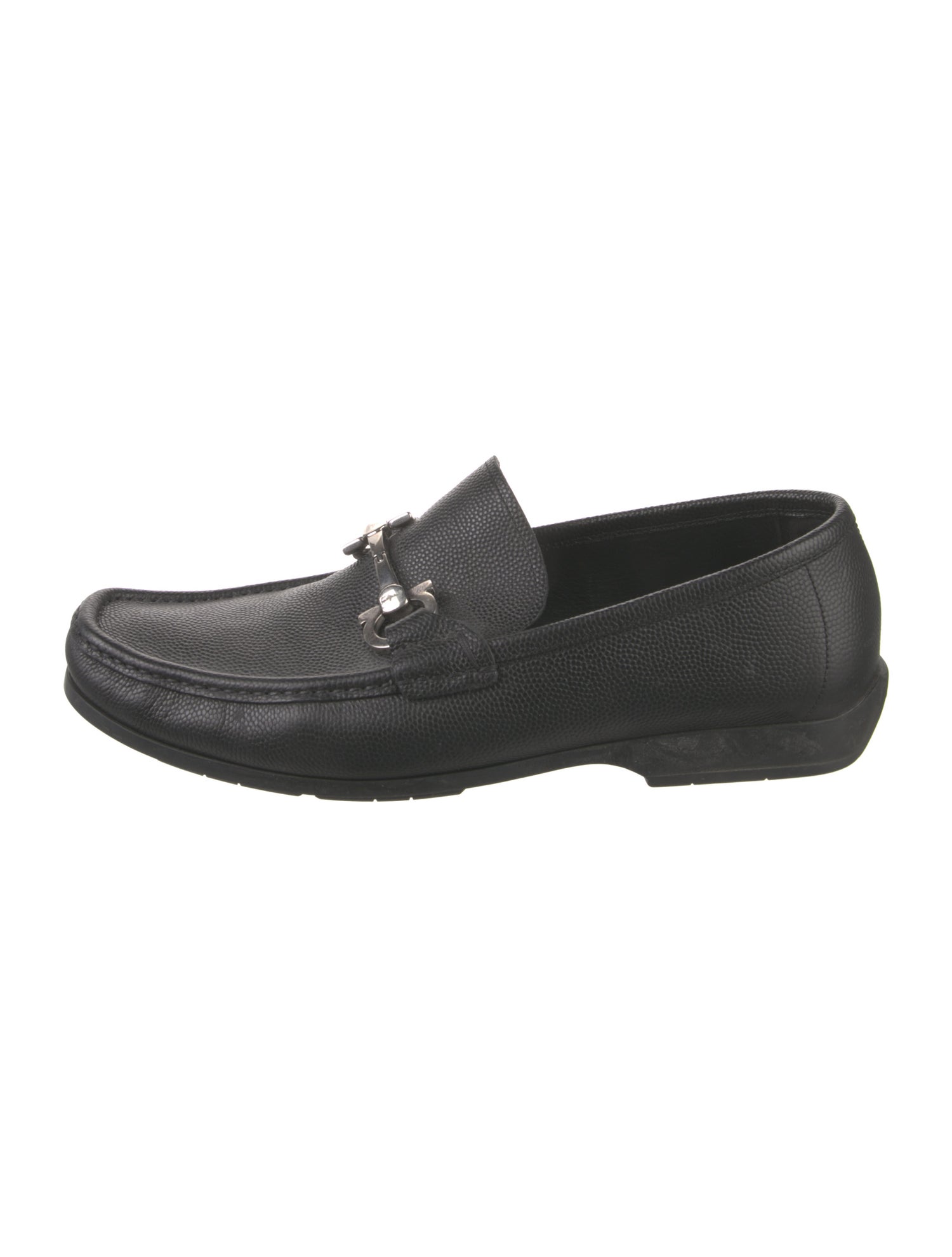 Salvatore Ferragamo Gancini Logo Leather Dress Loafers