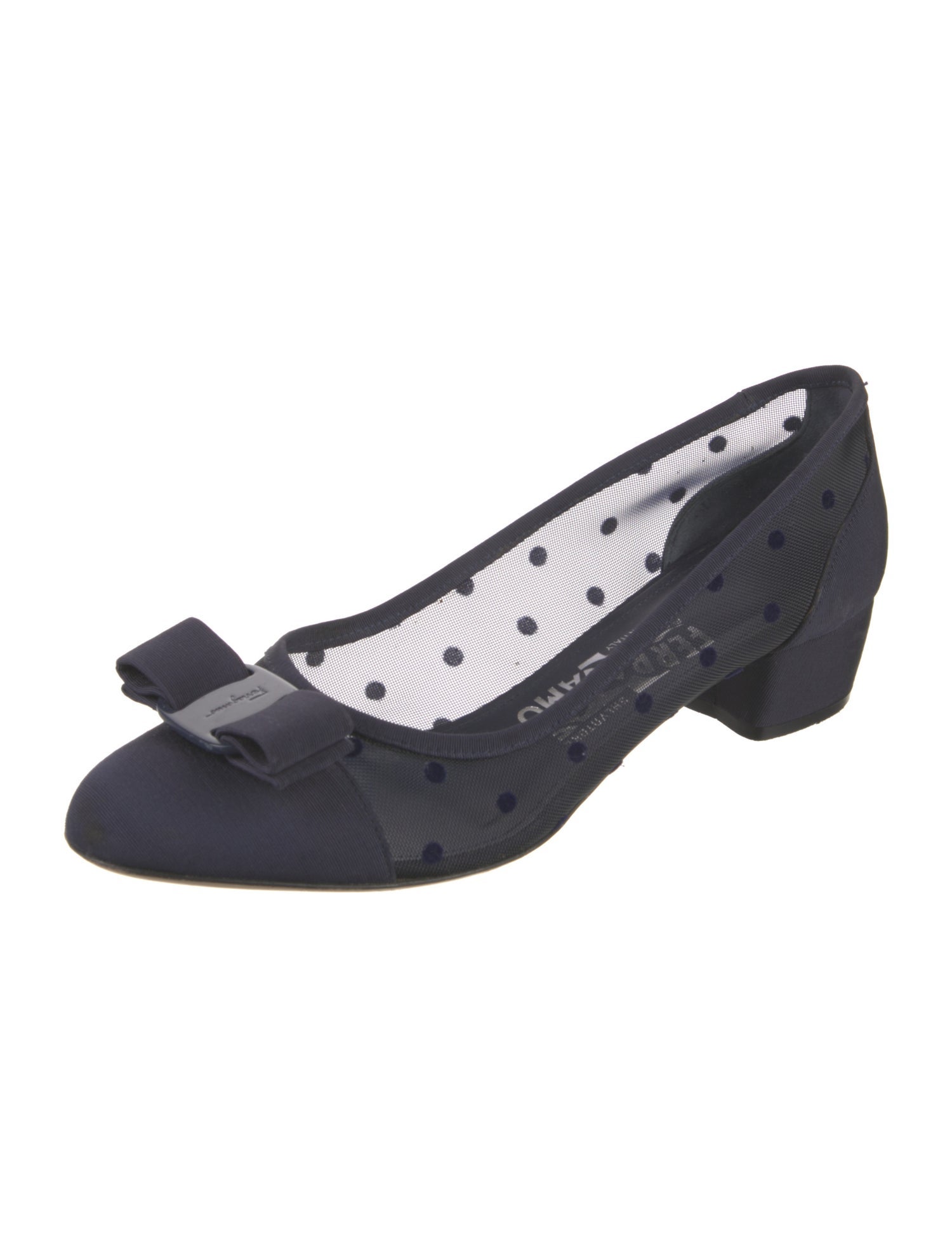 Salvatore Ferragamo Vara Bow Accent Bow Accents Slingback Pumps