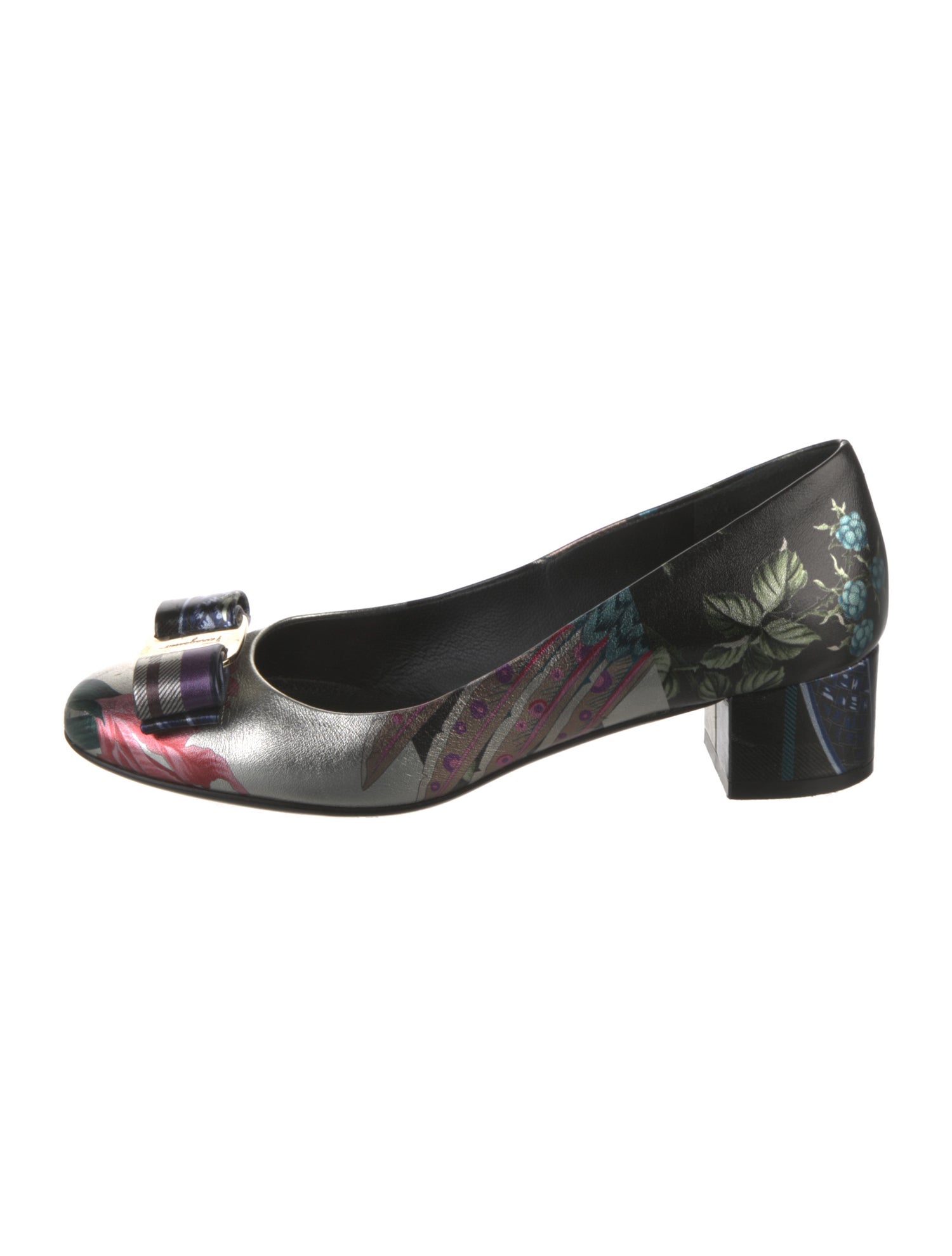 Salvatore Ferragamo Leather Printed Pumps