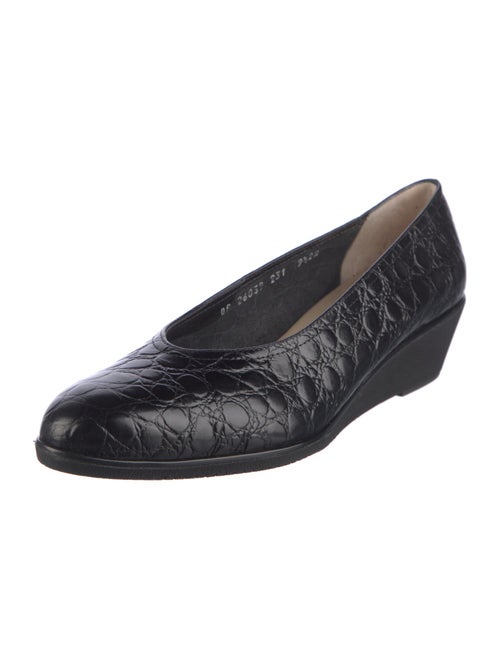 Salvatore Ferragamo Embossed Leather Flats