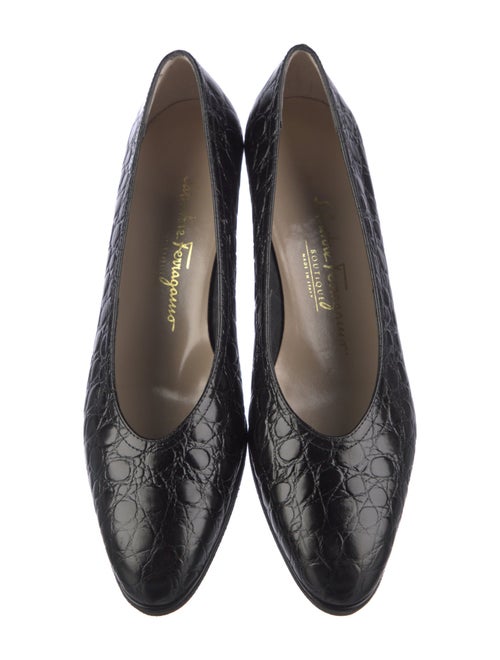Salvatore Ferragamo Embossed Leather Flats