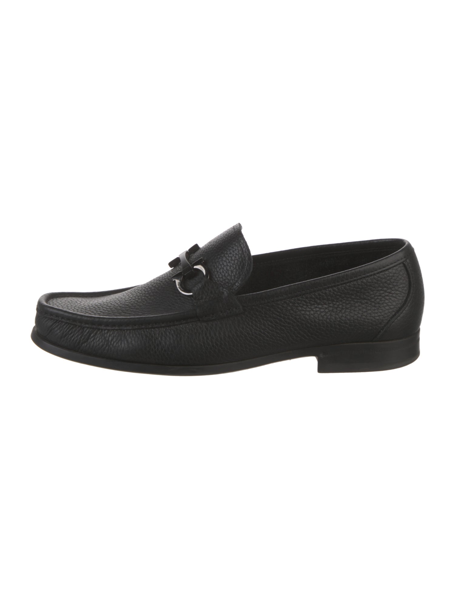 Salvatore Ferragamo Gancini Logo Leather Dress Loafers