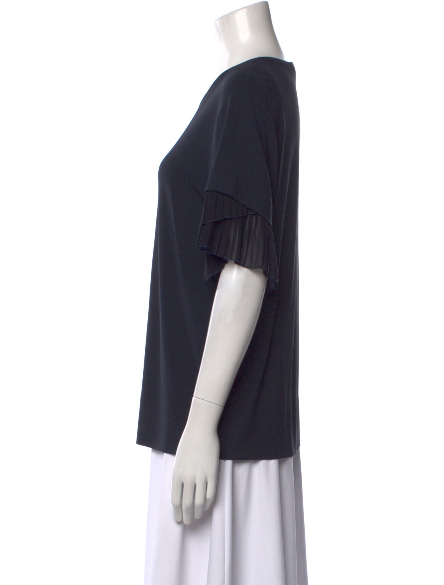 Salvatore Ferragamo Silk Crew Neck T-Shirt