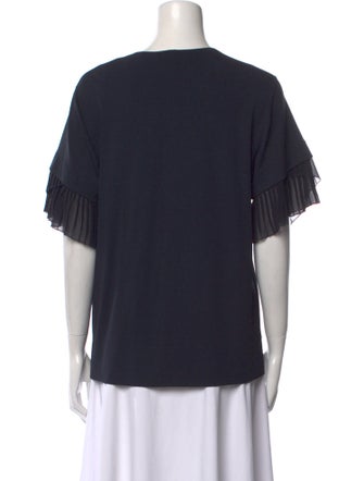 Salvatore Ferragamo Silk Crew Neck T-Shirt