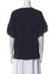 Salvatore Ferragamo Silk Crew Neck T-Shirt