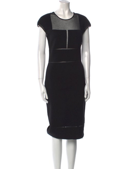 Salvatore Ferragamo Crew Neck Midi Length Dress