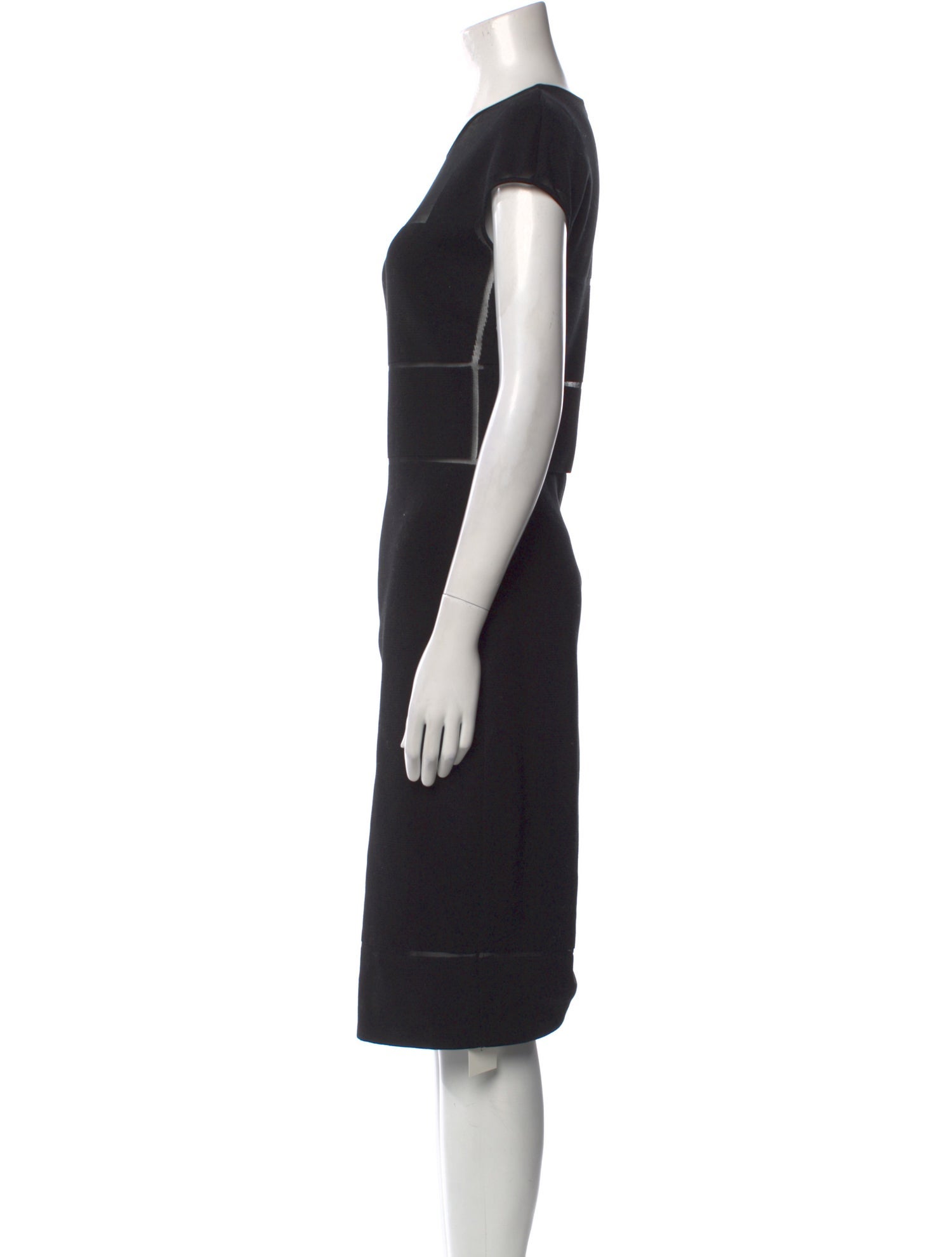 Salvatore Ferragamo Crew Neck Midi Length Dress