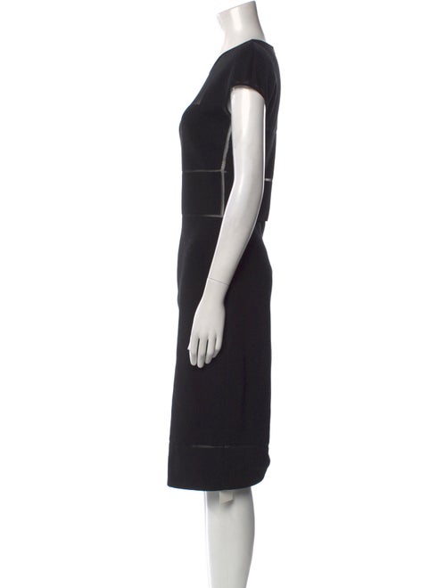 Salvatore Ferragamo Crew Neck Midi Length Dress