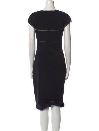 Salvatore Ferragamo Crew Neck Midi Length Dress