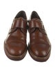 Salvatore Ferragamo Leather Lasercut Accents Monk Straps
