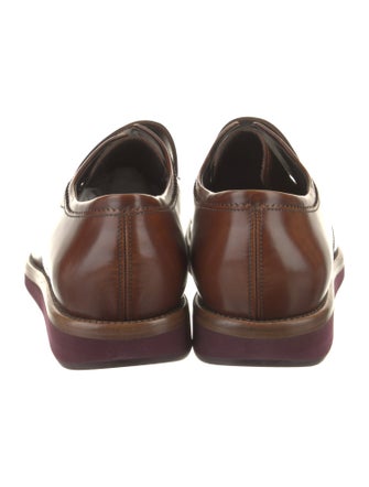 Salvatore Ferragamo Leather Lasercut Accents Monk Straps