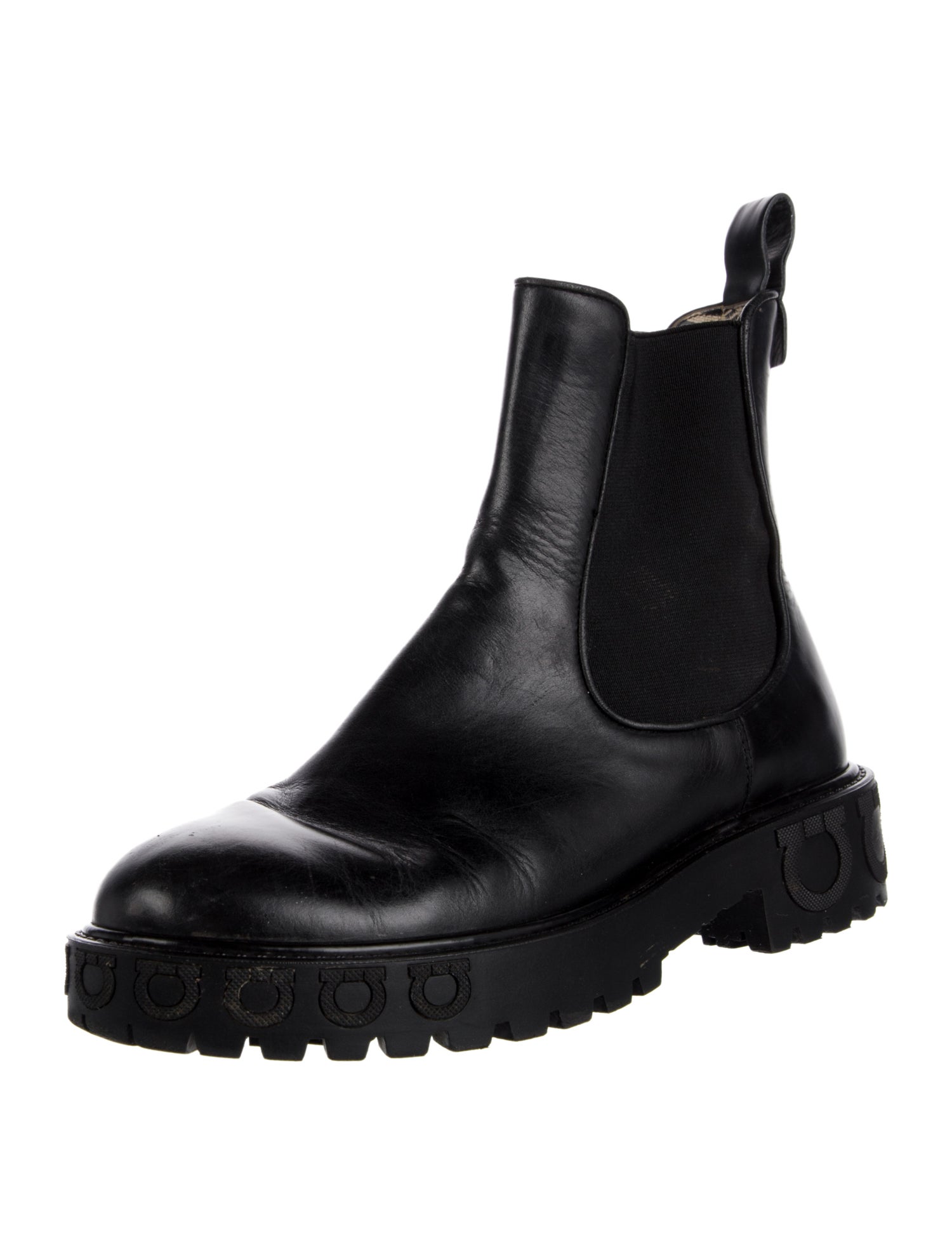 Salvatore Ferragamo Leather Chelsea Boots