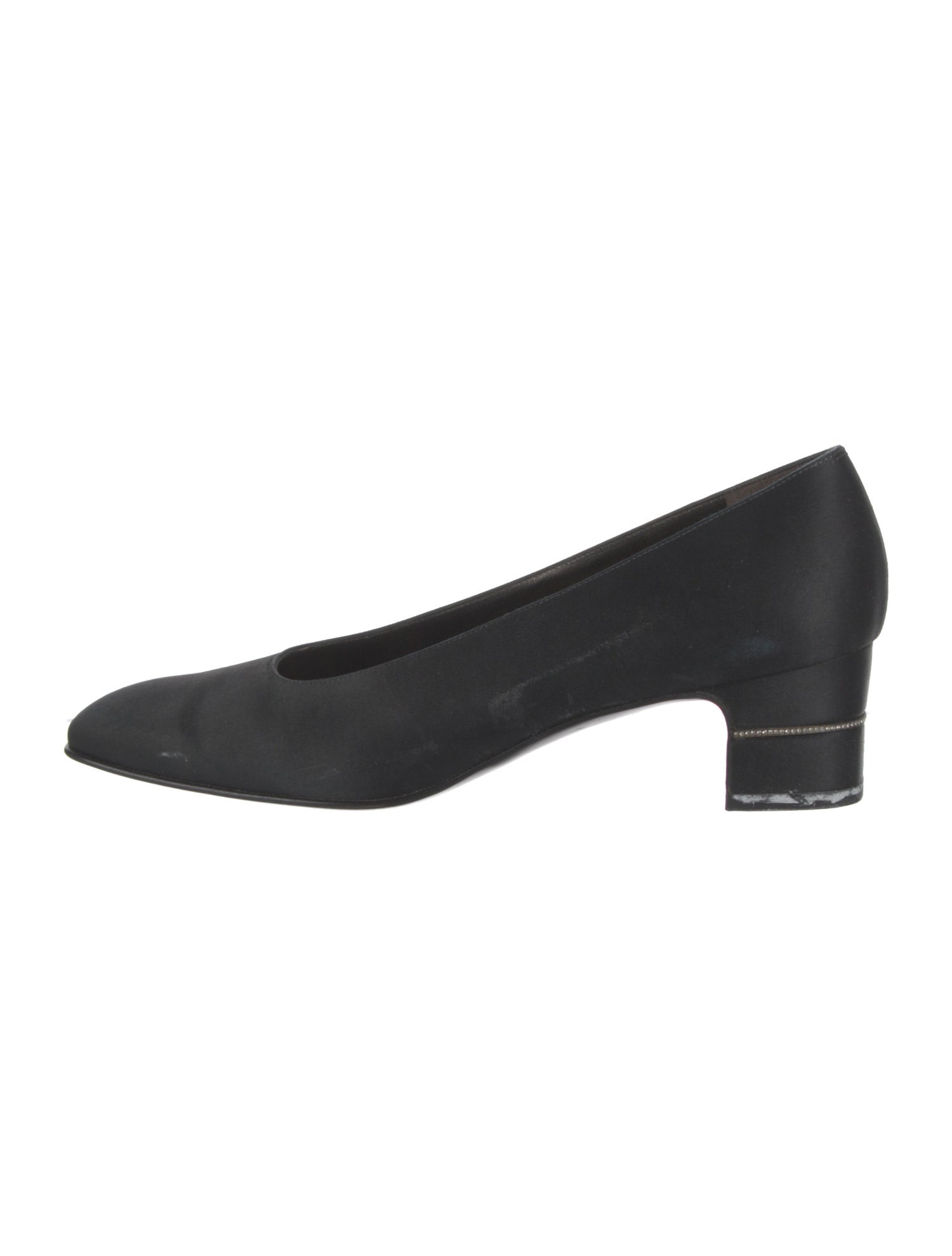 Salvatore Ferragamo Satin Crystal Embellishments Pumps