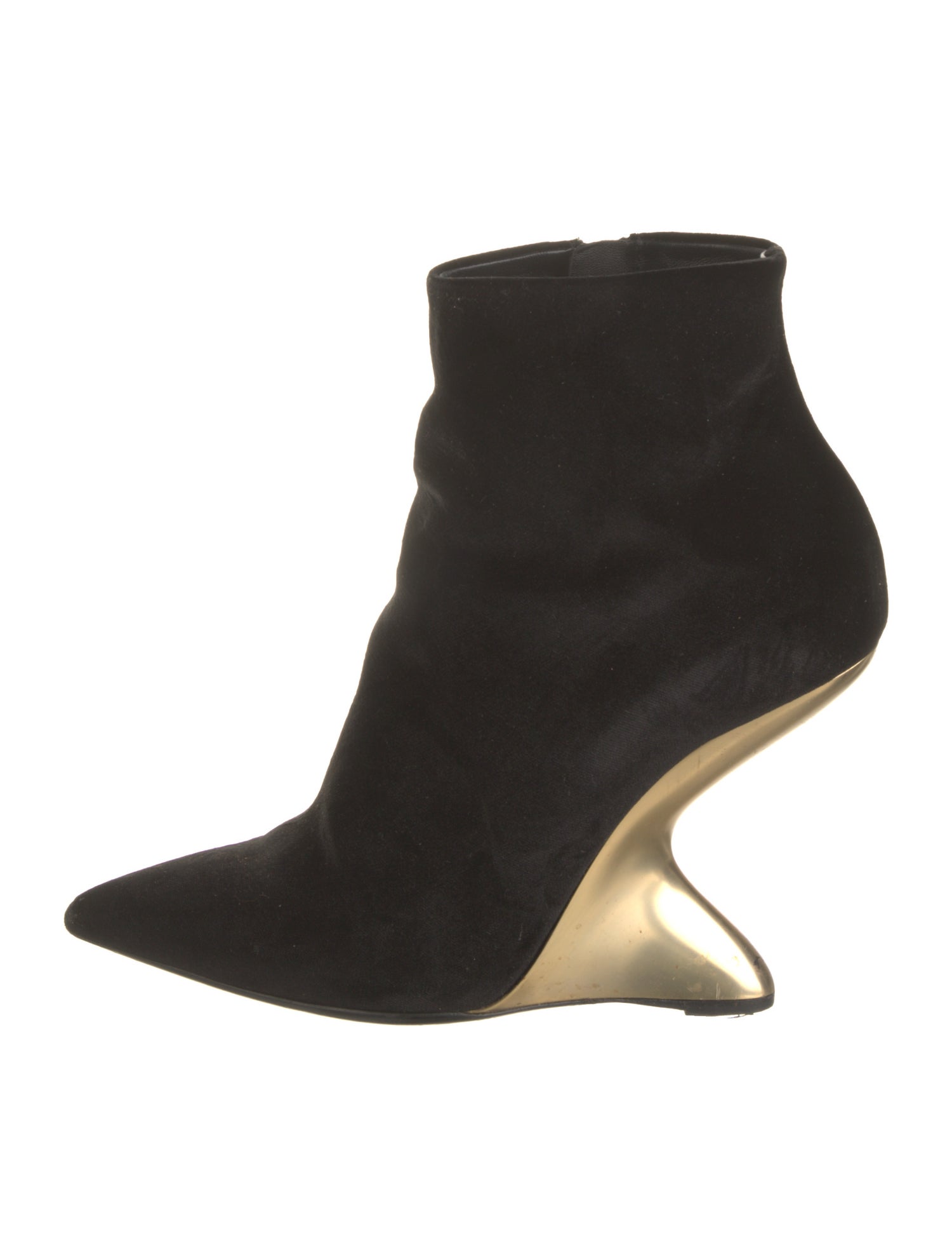 Salvatore Ferragamo Velvet Colorblock Pattern Sock Boots